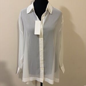 Uniqlo Women's White Button Down Shirt